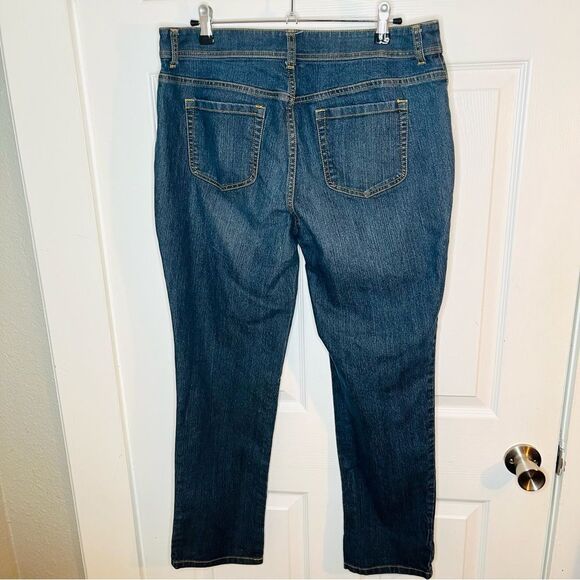 Chico's Straight Leg Jeans Medium Blue Denim 1.5 (10) 28.5” inseam - Picture 8 of 11